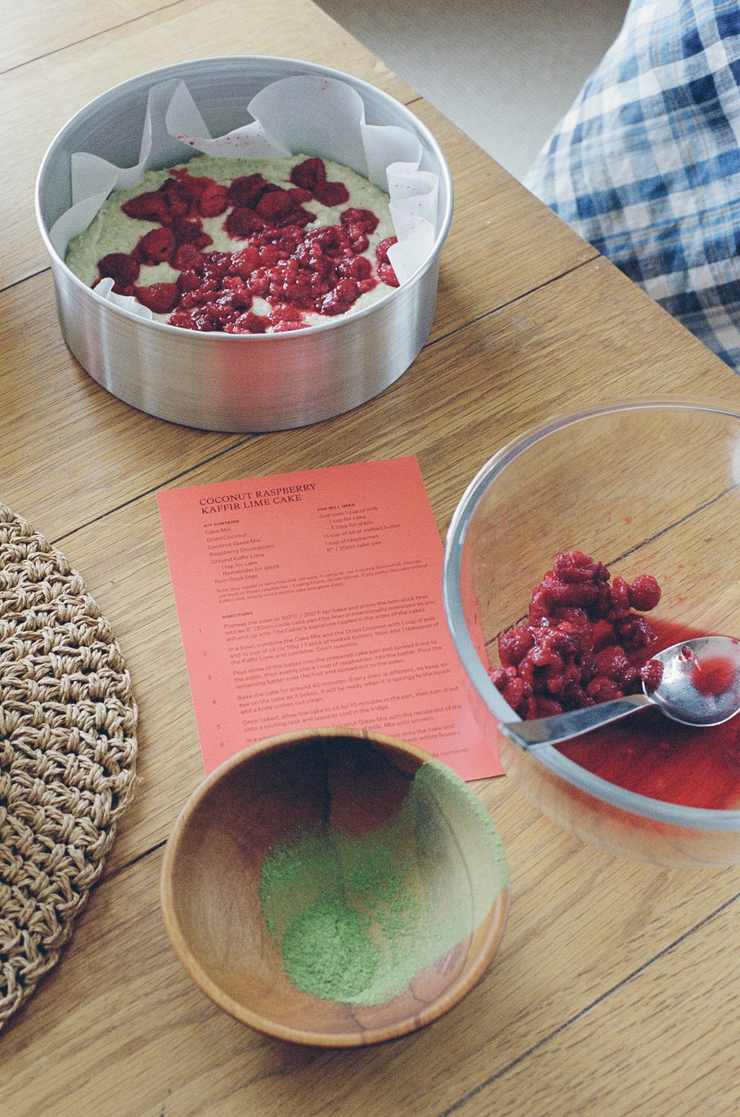 Coconut Raspberry Lime Leaf Cake Kit